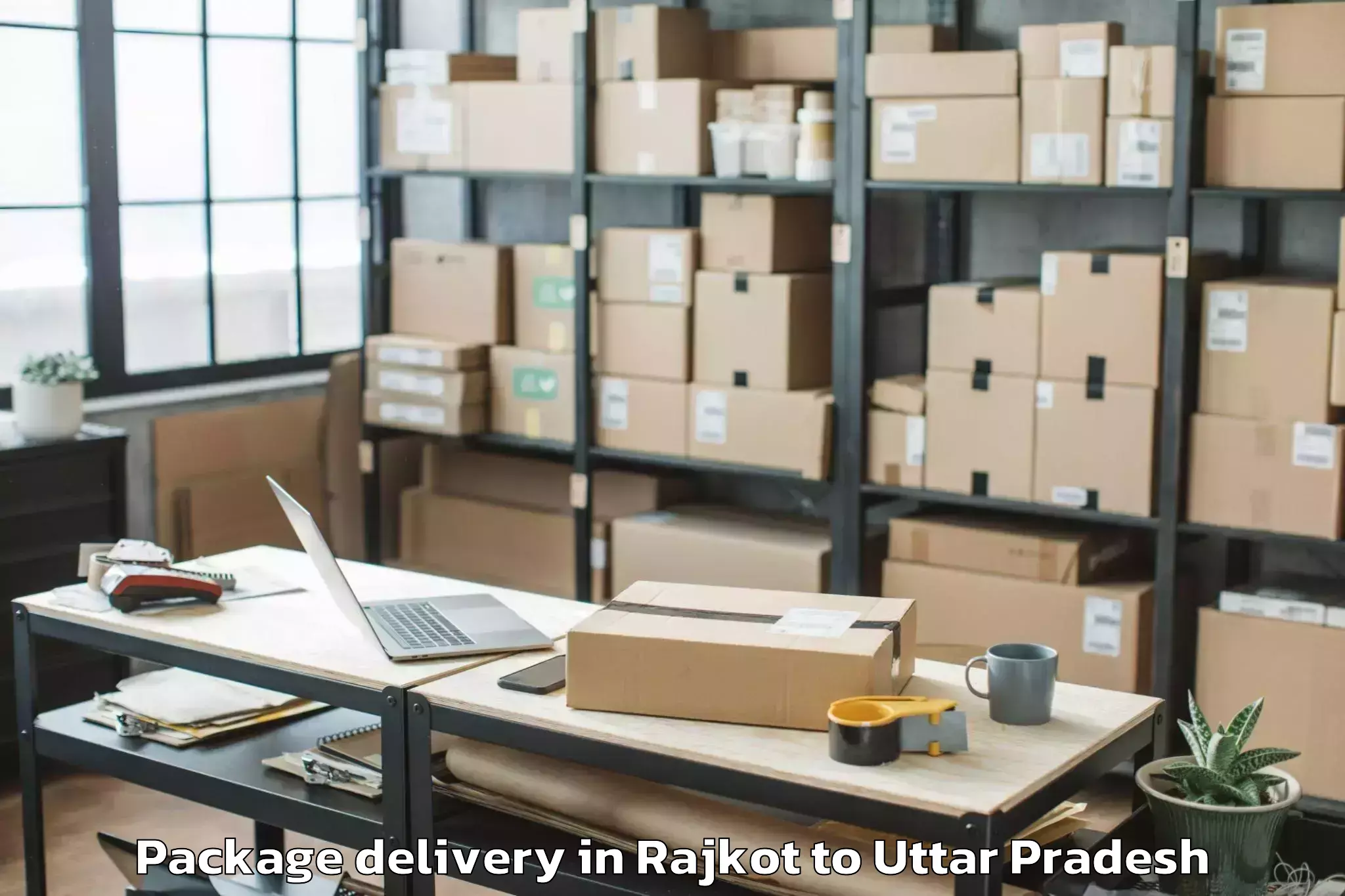 Trusted Rajkot to Zamania Package Delivery